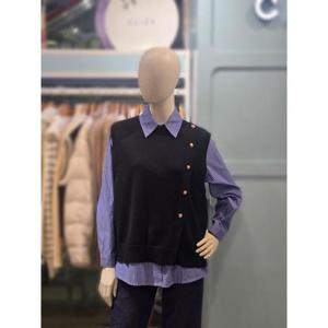 클리지 세이브존03 클리지 블라우스 니트조끼셋트 AGCP8MBL01A