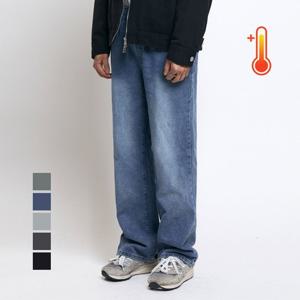 (GS) 럭스골프 남녀공용 스트리트 풀밴딩 세미 와이드 기모 본딩 데님 팬츠 SQ25W527