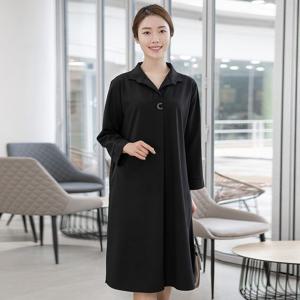 [모슬린]엄마옷 C포인트 카라 원피스 MQG123718 마담 미시 중년여성 빅사이즈 할머니옷 50대 60대 70대