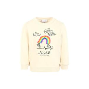 라코스테 키즈 아이보리 스웨트셔츠 SJ8452K_XFJ