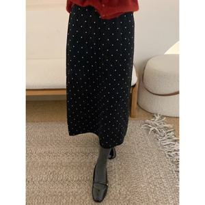 [예쎄](예쎄) 도트포인트 미디 니트 스커트(S5WSK008A)