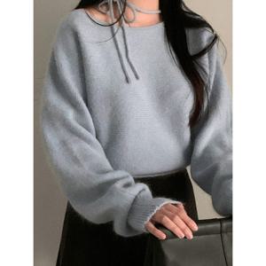 [예쎄](예쎄) 리본 장식 보트넥 니트 (S5FKN097A)