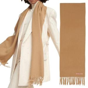 아크네 스튜디오 스키니 캐나다 울 머플러 카멜 브라운 28cm 공용 CA0218 CKY