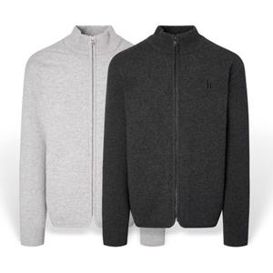 [헤지스][25FW][2컬러 택1] 남성  멜란지 울 집업니트 HZSW5D334