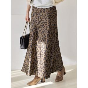 [모리스커밍홈]새틴 레오파드 스커트_M2512SK093D