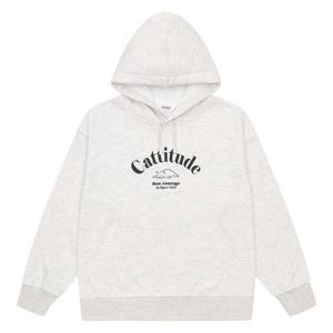 에꼴리에 HC33 캣 일러스트 기모 후드티 23D1454