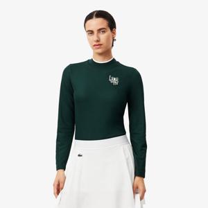 라코스테 공식 여성 그래픽 포인트 반하이넥 긴팔 티셔츠 TF2765-54N YZP