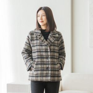 엄마옷 마담4060 울체크트위드자켓 중년여성 데일리 -ZJK2511022-