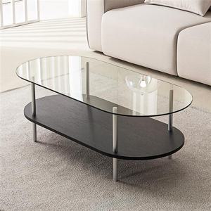 우아미가구 노엘 타원형 1200 블랙 소파테이블