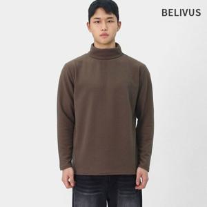 빌리버스 남성 베이직 겉기모 골지 목폴라 티셔츠 빅사이즈가능 레이어드 폴라티 BTS097