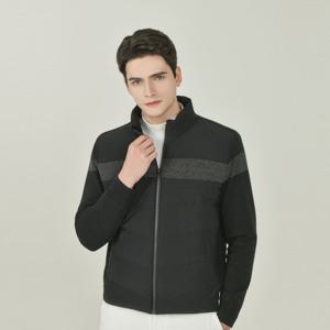 [헤지스골프]남성 스웨이드 믹스 구스 다운 점퍼(HUSW5D719BK)