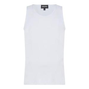 에르메네질도제냐 민소매 티셔츠 N3D001860 100 WHITE