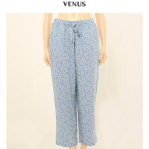 [비너스]레이온 40수 나뭇잎 나염 여성 파자마 바지 VPA425WP BU