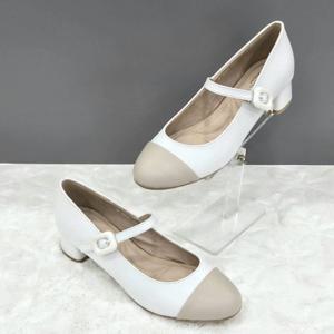 [탠디]여성 스트랩 포인트 미들힐 X2HS50FP14 WHITE 4SD JJ