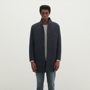 울 혼방 글렌체크 코트 MUEEH4WA121