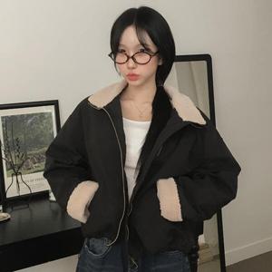 아트박스/라이니 뽀글이 안감 야상 점퍼 숏 패딩 ou-4202c