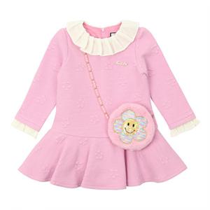 프렌치캣8 핑크 꽃 쟈가드 가방 원피스 (Q35DSO050P1)