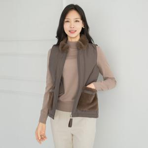 엄마옷 마담4060 보들퍼라인패딩조끼 중년여성 데일리 -ZVE2512003-