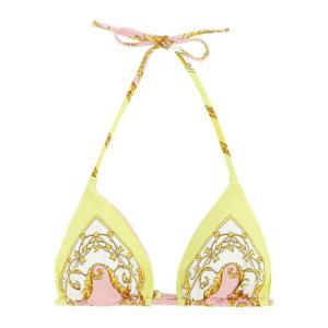 베르사체 바로코 프린트 트라이앵글 패딩 비키니 탑 10014061A1