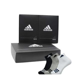 [아디다스]앞삼선 이중바닥 양말 2족 선물세트 IF656802