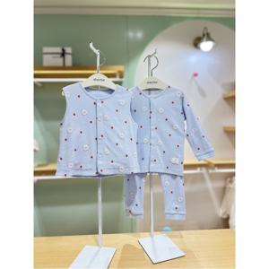 압소바HM (아기선물)아네모네슬림내의조끼세트(블루)(26년봄) (Q6A1111981)