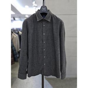 바쏘옴므 세이브존03 바쏘옴므 남자 가을 겨울 남방 차콜그레이 캐주얼 체크 셔츠 WSAQZ4TT33A