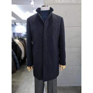 바쏘옴므 세이브존03 바쏘옴므 남자 네이비 울  혼방 밍크래빗FUR 하프 코트 WSAQZ4CJ15A