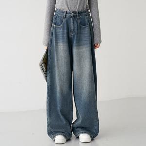 [피핀] 710993 [SHORTandLONG] 에비뉴 절개 데님 팬츠 (and기모버전)