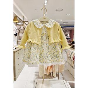 (에뜨와) (07T124001) (백일돌선물)엘리니트가디건 셋트 원피스 (유아/출산/백일/돌선물/조카선물)