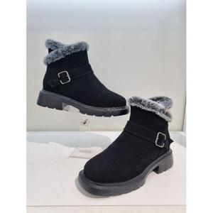 [에스콰이아]MARIO여성 발편한 경량 퍼 앵클부츠 굽4센치 PFDWBS869