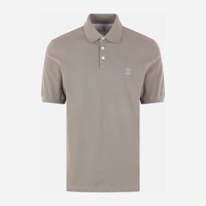 브루넬로쿠치넬리 체스트 로고 코튼 피케 폴로 티셔츠 ME854878