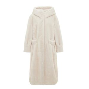 [샤틴]페이크퍼 후드 롱코트/S254C701