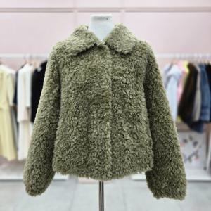 [샤틴]카라넥 양모100% 퍼 쟈켓S254C026A64