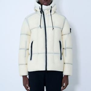 25 FW 스톤 아일랜드 심 페이드 나일론 캔버스 패딩 자켓 아이보리 L1S154100016 S0302 V0