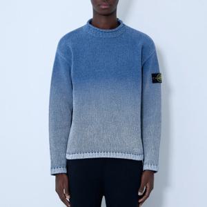 25 FW 스톤 아일랜드 Ombre 콤파스 와펜 옴브레 니트 스웨터 블루 L1S155100003 S00Z7