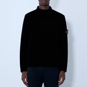 25 FW 스톤 아일랜드 콤파스 패치 슬리브 코튼 니트 스웨터 블랙 L1S155100005 S00N8 V00