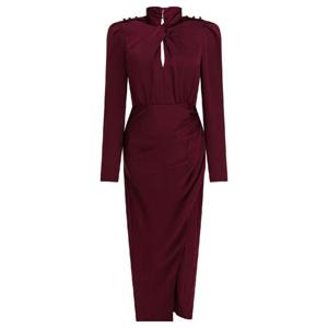 SELF-PORTRAIT Satin midi dress RS25-911M-RRED