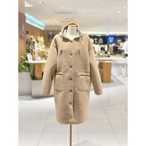 [파프리카]뽀글이 롱 니트후드 퍼 코트 SK4FUC02