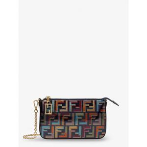 [FENDI] 라프리마 여성 Pochettes 바게트 FF 패브릭 클러치 백 8BS073 AW6QF1URO MLC BLU ABISSO /12