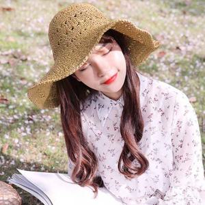 라피아 플로피햇 밀짚모자 얼굴소멸 여성 여름 아이템