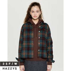 헤지스여성 HSSH5D925 크롭 루즈핏 체크 셔츠