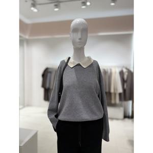 [숲]카라배색 긴팔니트  SBALK34C