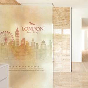 창문 시트지 칼라 안개시트지 런던러브스토리01 M-B