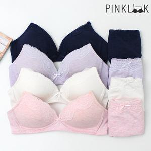 [핑크룩] 아일랜드코튼 노와이어 브라팬티8종세트