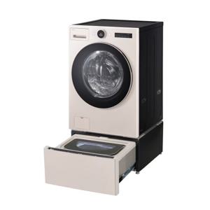 [1등급 가전 환급 10%] (25년출시)_LG 오브제 워시콤보 스팀+미니워시 세탁건조기 FH25ESX 베이지 / FH25GSX