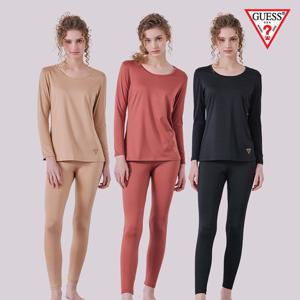 게스 언더웨어 25FW 여성 메가히트 피치기모 동내의 3세트