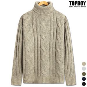 [탑보이] 구름 꽈배기 보카시 폴라니트 (KJS070)