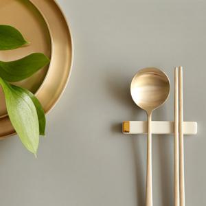 [놋담]방짜유기 유기수저 달수저 1인 누빔 수저집 포함