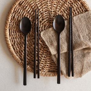 [놋담]옻칠 나무수저 2인