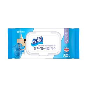 [유한킴벌리]스카트 잘닦이는 세정티슈 80매